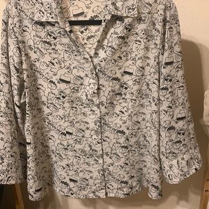 Fun printed button up